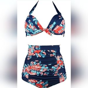 Two piece tummy control swim suit